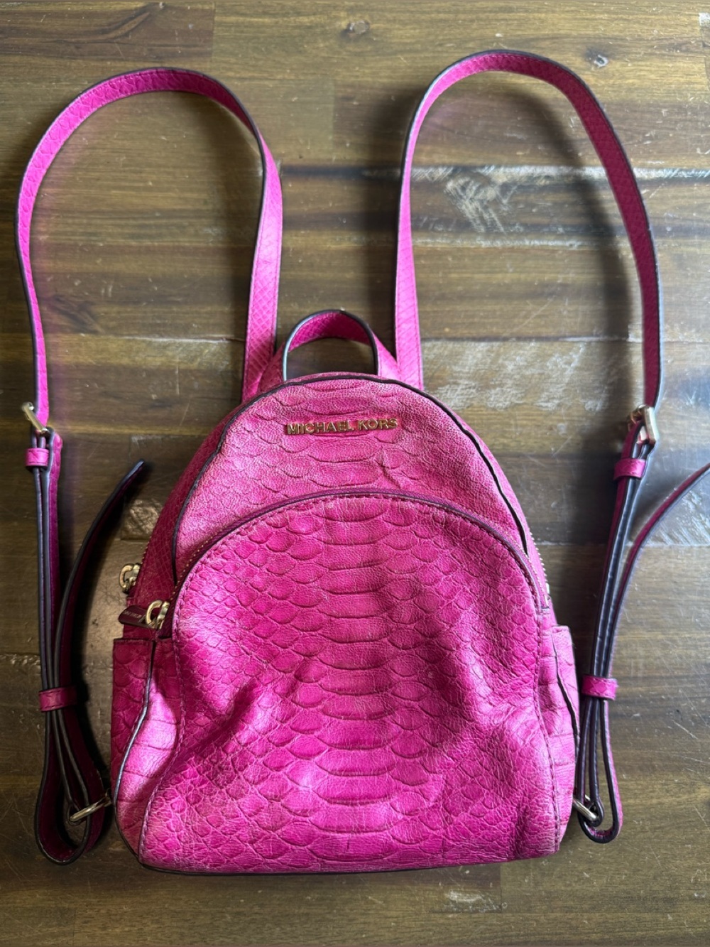 Michael Kors Embossed Leather Backpack